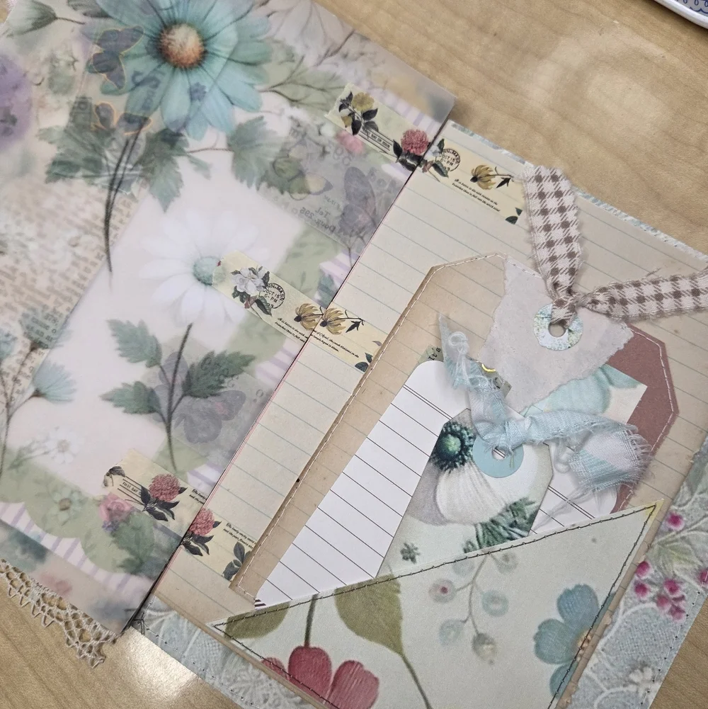 Handmade Wallpaper Print Inspired Digitals | TAB Binded JUNK JOURNAL - Picture 15 of 16